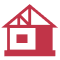 Icon illustration of a house under construction
